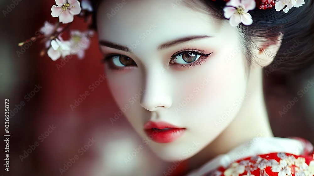 Beautiful asian woman in traditional kimono with japanese kimono, traditional japanese clothing. Beautiful asian woman in traditional kimono with japanese kimono, traditional japanese clothing.