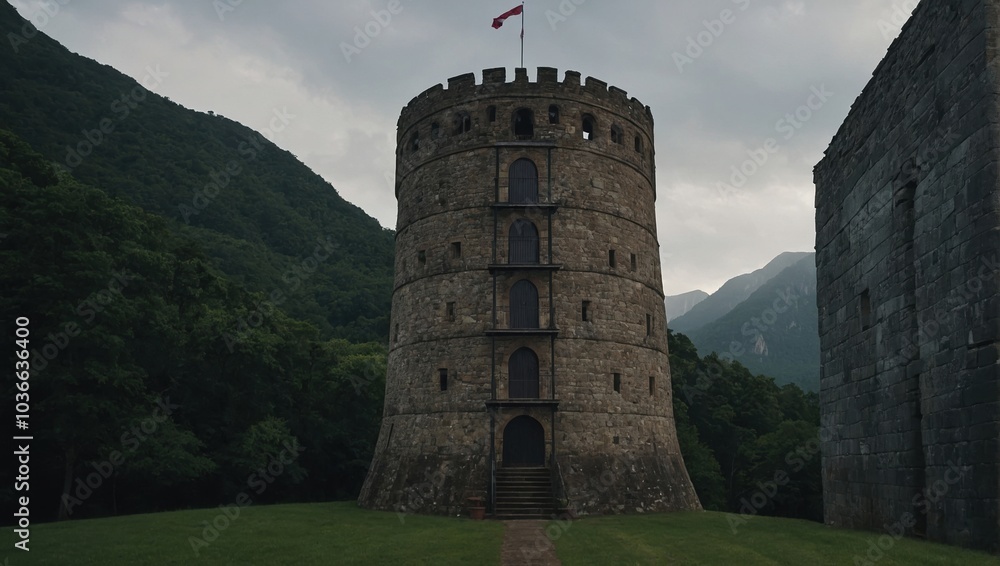 The archer tower offers stunning panoramic views of the landscape The archer tower offers stunning panoramic views of the landscape
