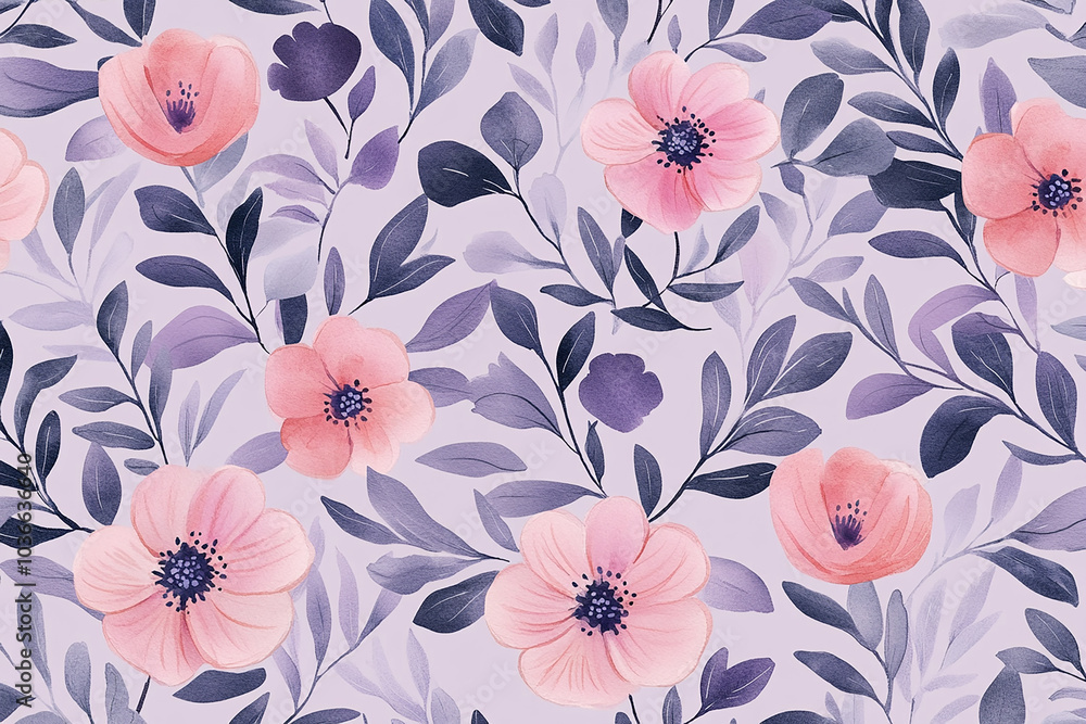 watercolor flowers seamless pattern background watercolor flowers seamless pattern background