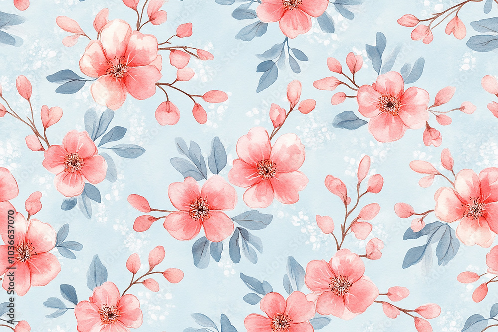 watercolor flowers seamless pattern background watercolor flowers seamless pattern background