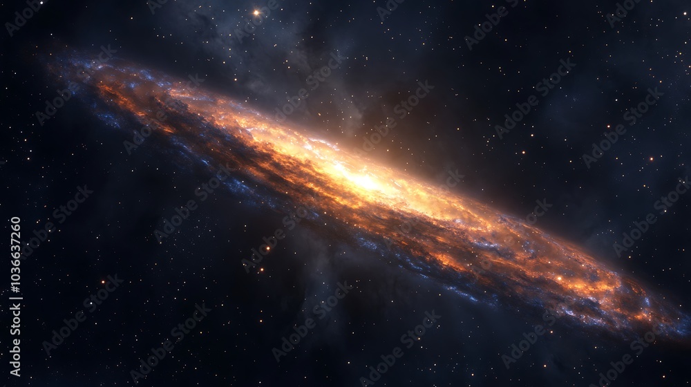 Fototapeta premium Abstract colorful nebula in deep space.