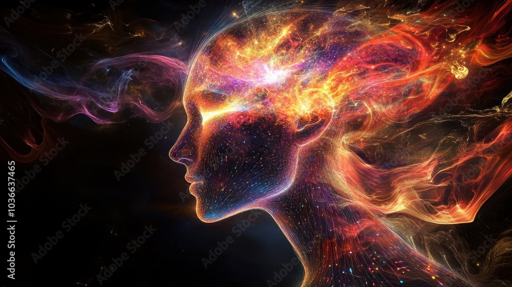 Vibrant Mindscape Filled with Cosmic Energy Flows Vibrant Mindscape Filled with Cosmic Energy Flows