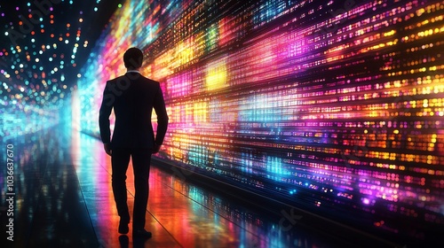 Wallpaper Mural Navigating the digital frontier a journey through the colorful world of technology and innovation Torontodigital.ca