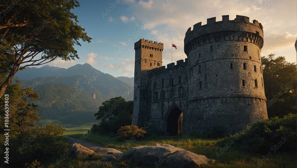 The archer tower provides shelter and protection to travelers The archer tower provides shelter and protection to travelers