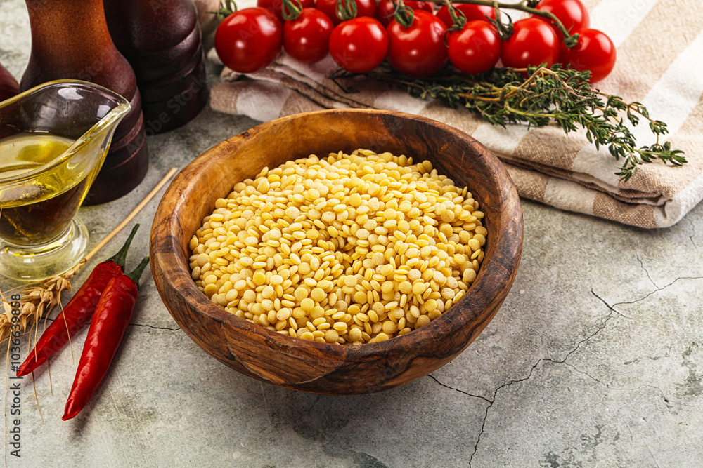 Dry raw wheat pasta - ptitim Dry raw wheat pasta - ptitim