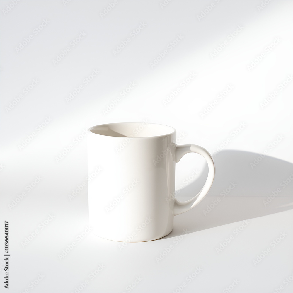 white mug for mockup in minimal style white mug for mockup in minimal style