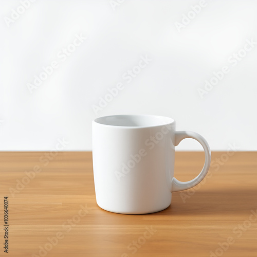 white mug for mockup in minimal style 