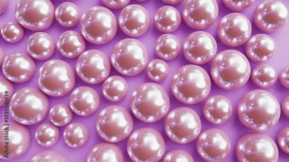 Beautiful Clusters of Glossy Pink Spheres on Soft Background Beautiful Clusters of Glossy Pink Spheres on Soft Background