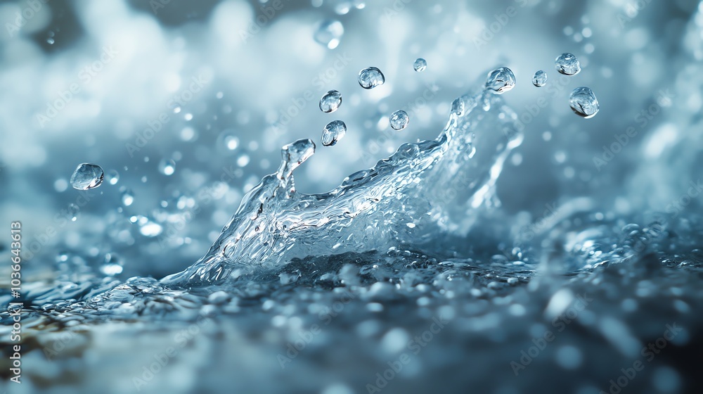 A vibrant close-up of water splashing beautifully, capturing the dynamic motion and clarity of droplets in bright detail. A vibrant close-up of water splashing beautifully, capturing the dynamic motion and clarity of droplets in bright detail.