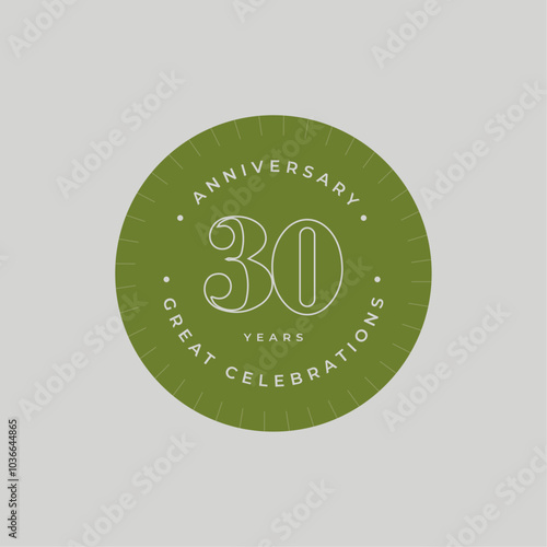 anniversary logo design template