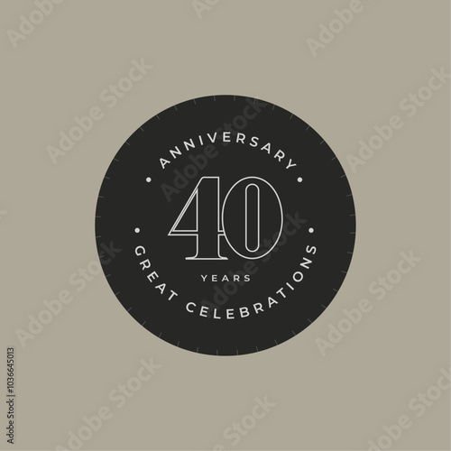anniversary logo design template