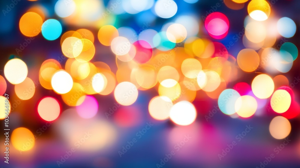 Abstract Festive Background With Defocused Colorful Lights And Bokeh Effect From Christmas Lights Abstract Festive Background With Defocused Colorful Lights And Bokeh Effect From Christmas Lights