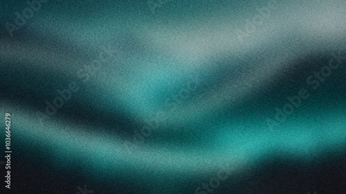 Wallpaper Mural Ethereal Teal Gradient Background - Ideal for Website Designs, Apps, and Modern Graphic Projects: A Textured Abstract Noise Art with Smooth Transitions of Turquoise to Emerald. Torontodigital.ca