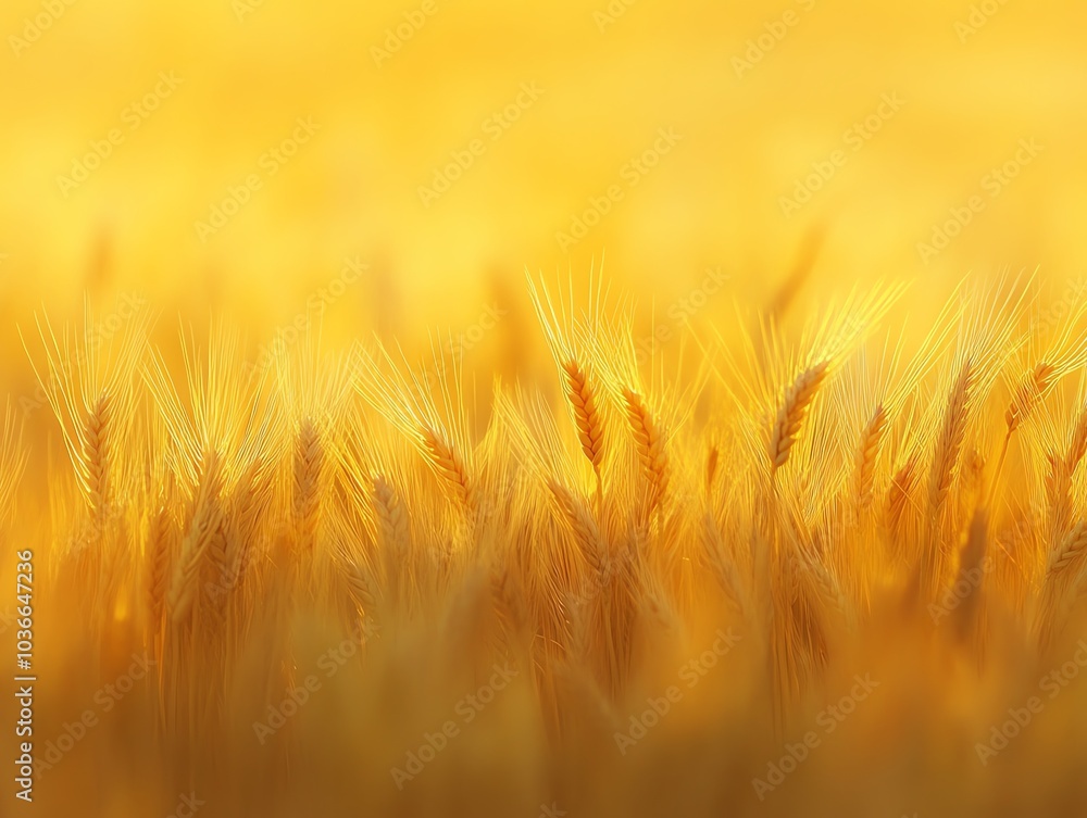 Golden wheat field glowing under sunlight, creating a serene and natural ambiance. Golden wheat field glowing under sunlight, creating a serene and natural ambiance.