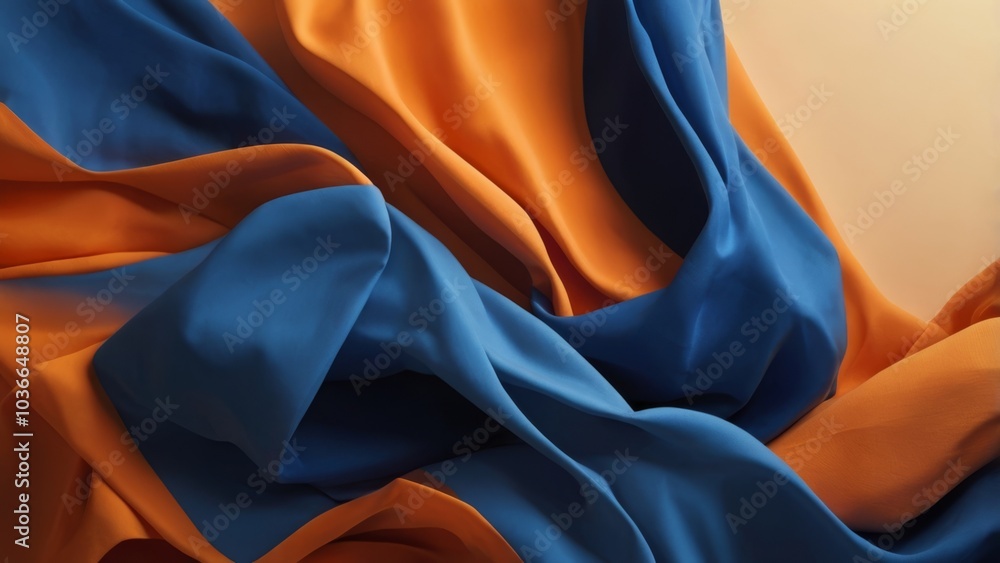 Orange-Blue Abstract Background: Contrast of Light and Color Orange-Blue Abstract Background: Contrast of Light and Color