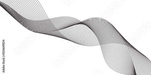 Abstract vector colorful wave line flowing isolated on white background. Colorful wave lines on white background for elements in concept business.	
