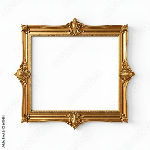 empty luxury frame mockup on minimal background