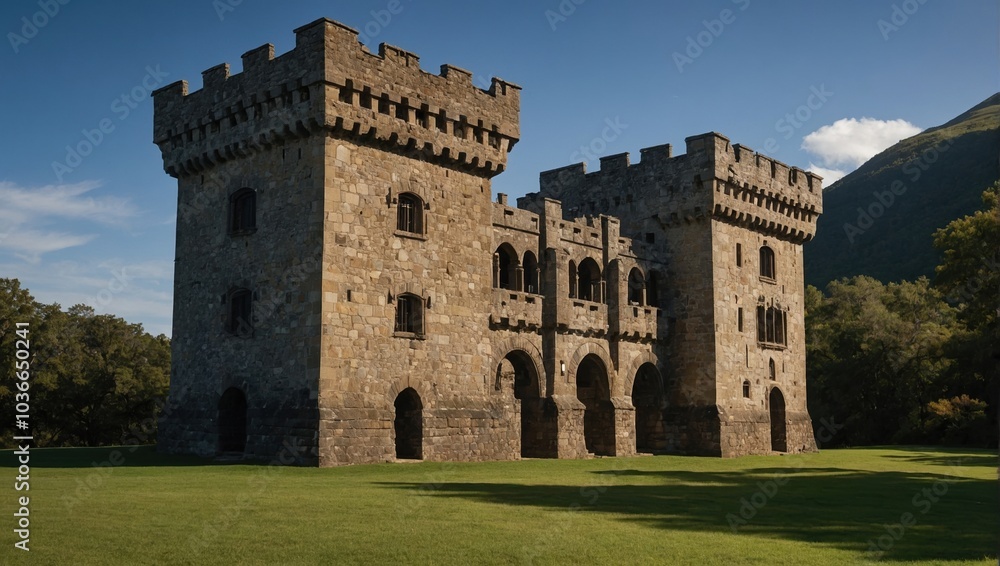 The archer tower serves as a beacon for lost travelers seeking direction The archer tower serves as a beacon for lost travelers seeking direction