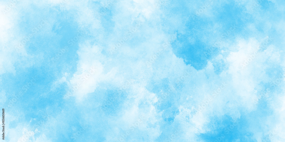 Watercolor stain with hand paint pattern on blue canvas, Clouds and mist background on blue, Creative vintage light sky, Beautiful painted cloudy natural blue watercolor cloudy sky clouds. Watercolor stain with hand paint pattern on blue canvas, Clouds and mist background on blue, Creative vintage light sky, Beautiful painted cloudy natural blue watercolor cloudy sky clouds.