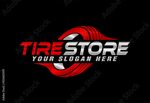 tire shop logos stamp symbol modern silhouette automotive wheel vector illustration	