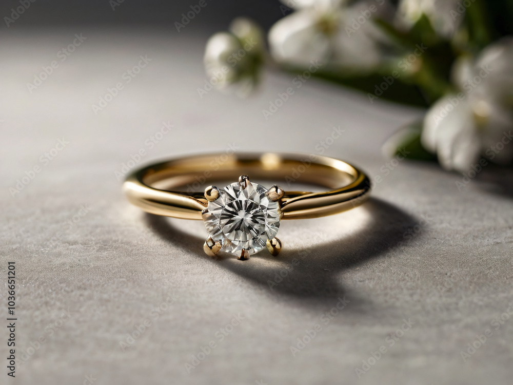 Wedding ring featuring a flawless diamond. Wedding ring featuring a flawless diamond.