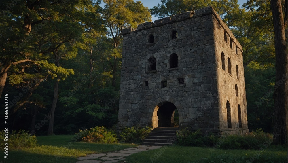 The archer tower serves as a canvas for nature’s artistry The archer tower serves as a canvas for nature’s artistry