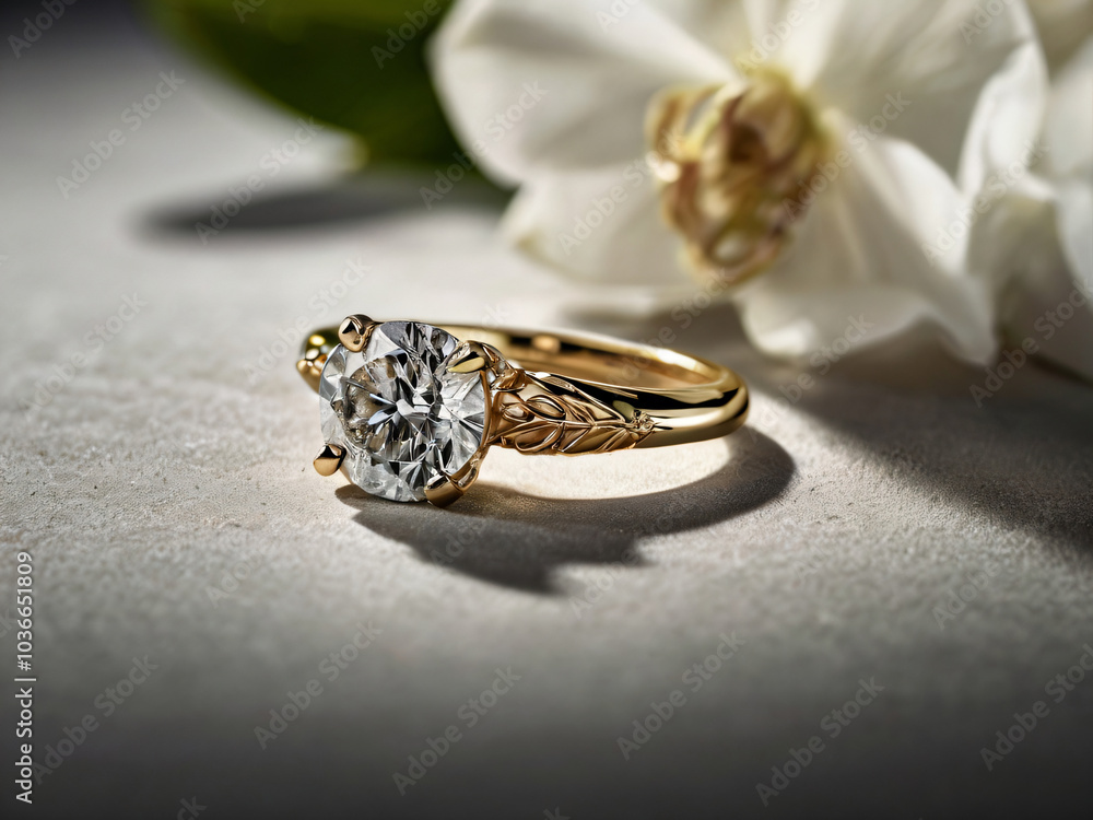 Wedding ring showcasing a stunning diamond. Wedding ring showcasing a stunning diamond.
