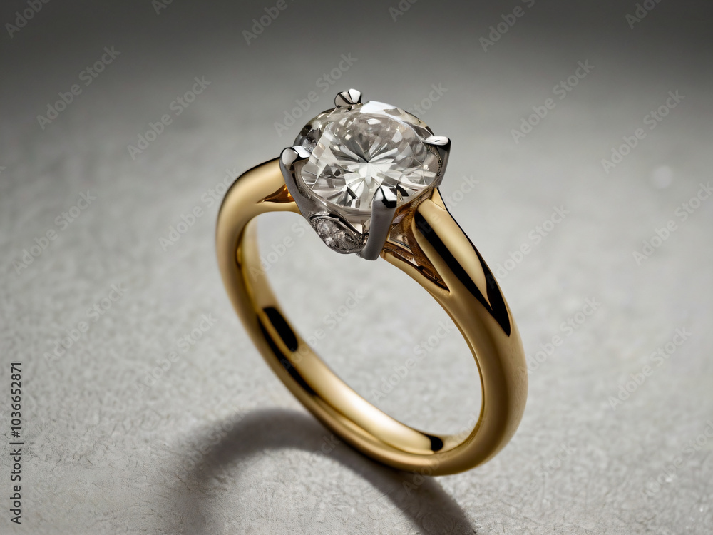Diamond-studded wedding ring in a classic design. Diamond-studded wedding ring in a classic design.