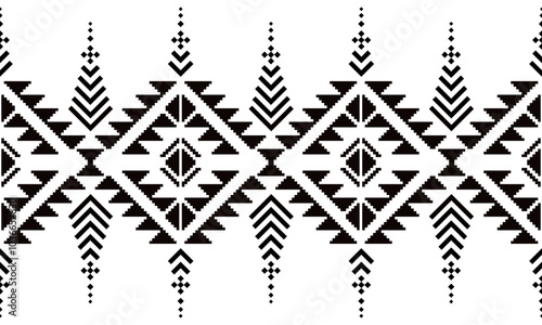 a detailed pattern create from pixels designs with black color on transparent background , design for fabric or various pattern printing works.