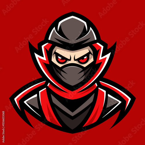 Ninja mascot Martial art action vector t-shirt design