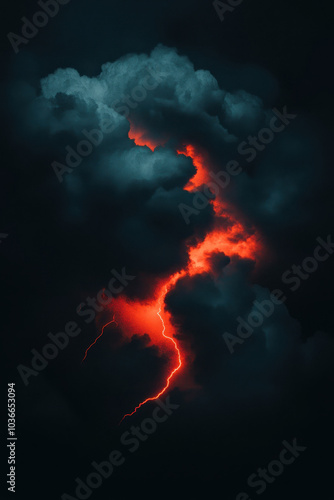 Captivating Lightning Storm Illuminating Dramatic Night Sky