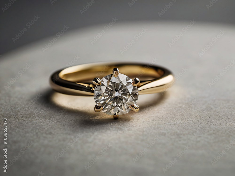 Elegant wedding ring featuring a brilliant diamond. Elegant wedding ring featuring a brilliant diamond.