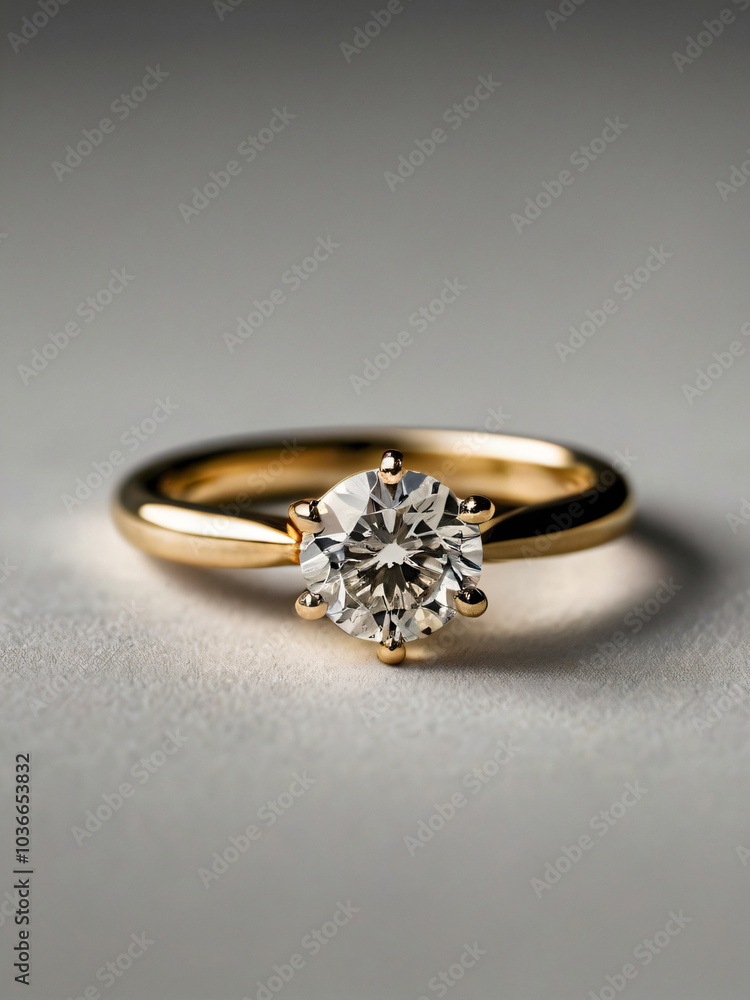 Elegant wedding ring featuring a brilliant diamond. Elegant wedding ring featuring a brilliant diamond.