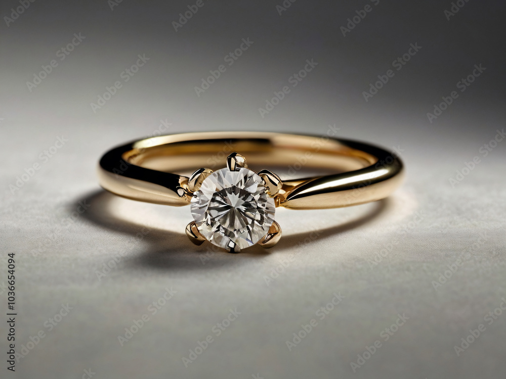Elegant wedding ring featuring a brilliant diamond. Elegant wedding ring featuring a brilliant diamond.