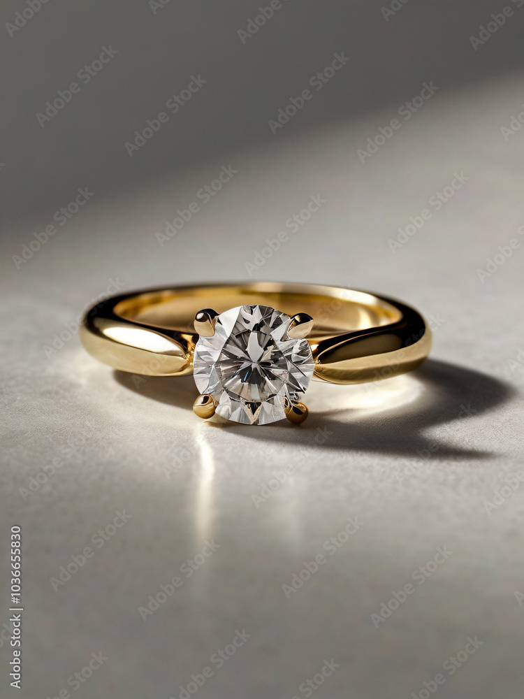 A wedding ring with a sparkling diamond. A wedding ring with a sparkling diamond.