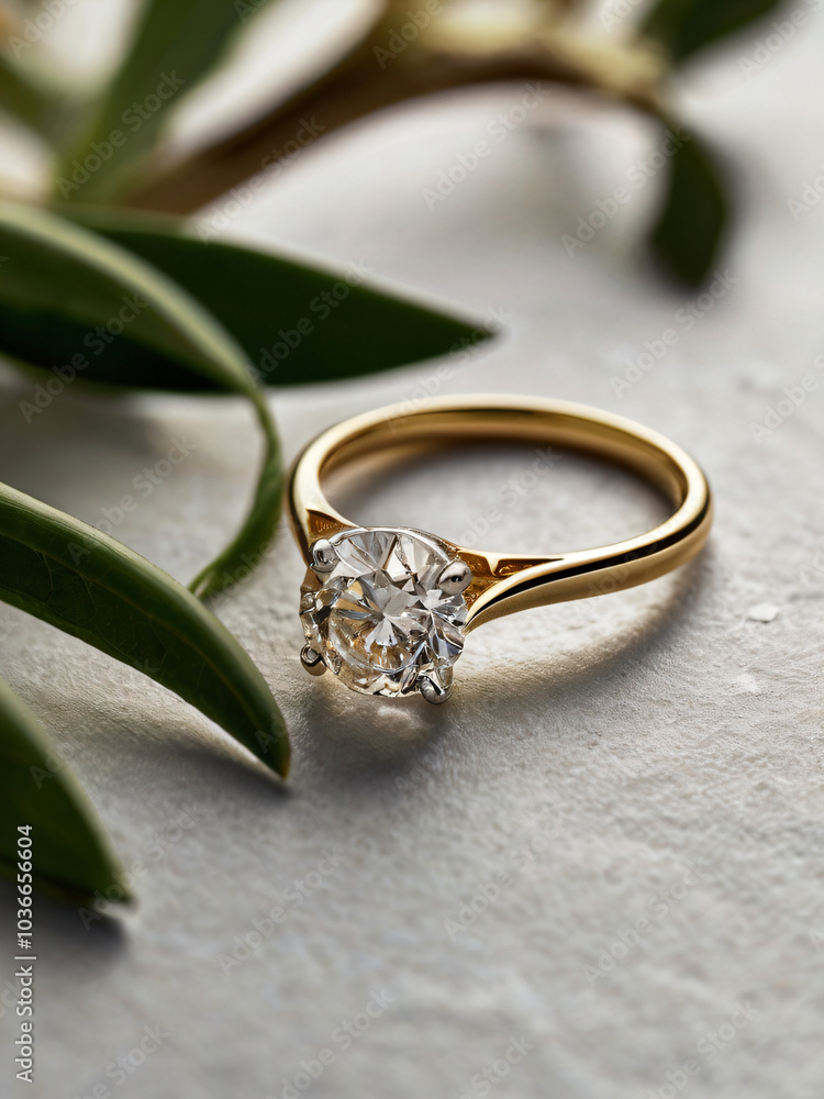 Wedding ring with a diamond that catches the light Wedding ring with a diamond that catches the light