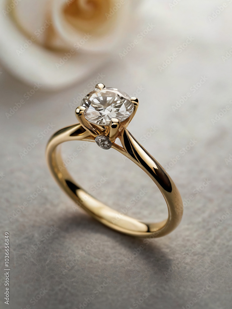 Wedding ring with a diamond that catches the light Wedding ring with a diamond that catches the light