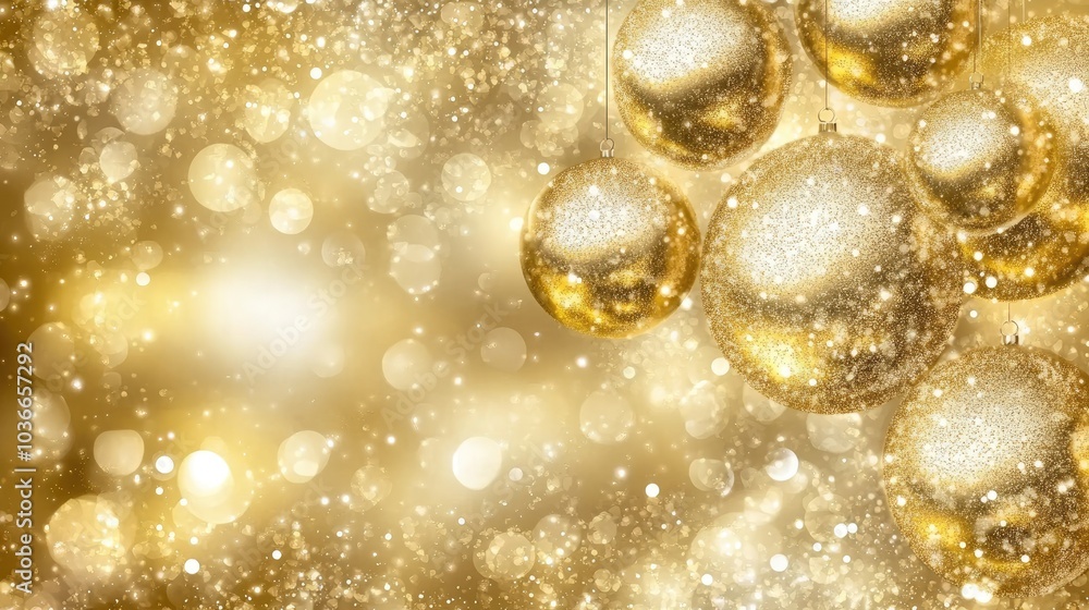 A shimmering gold backdrop with balloons and confetti sets a festive scene A shimmering gold backdrop with balloons and confetti sets a festive scene