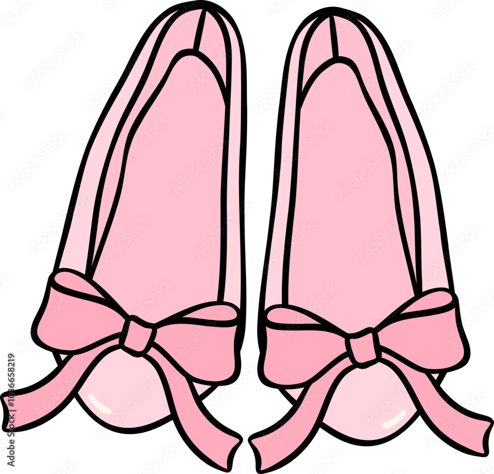 Girly things Ballet Coquette pink flat shoes Girly things Ballet Coquette pink flat shoes