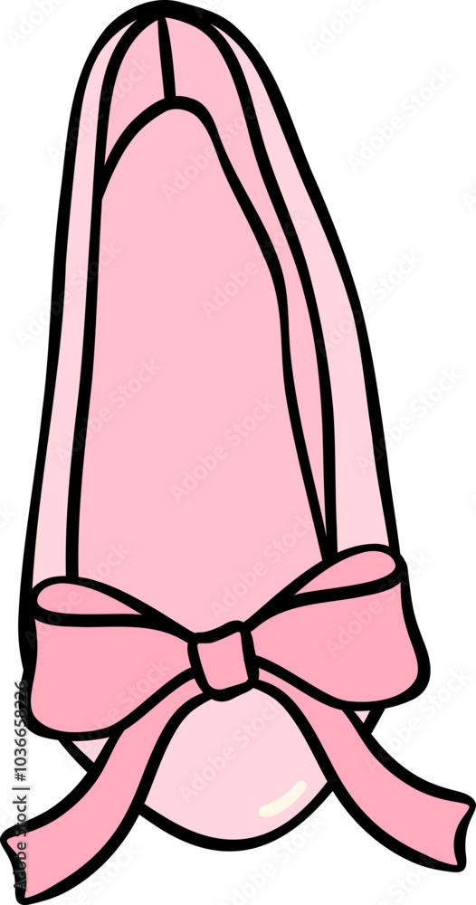 Girly things Ballet Coquette pink one flat shoe Girly things Ballet Coquette pink one flat shoe