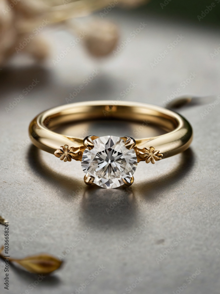 Wedding ring with a diamond that catches the light Wedding ring with a diamond that catches the light