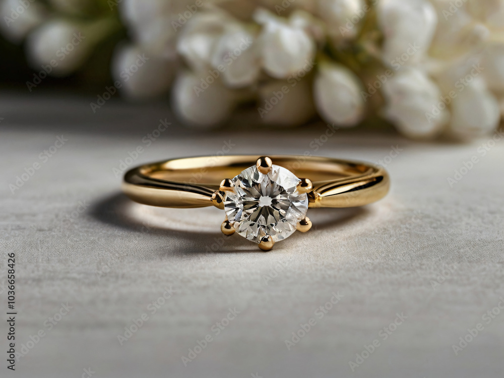 Wedding ring with a diamond that catches the light Wedding ring with a diamond that catches the light