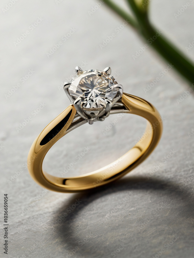 Wedding ring featuring a flawless diamond. Wedding ring featuring a flawless diamond.