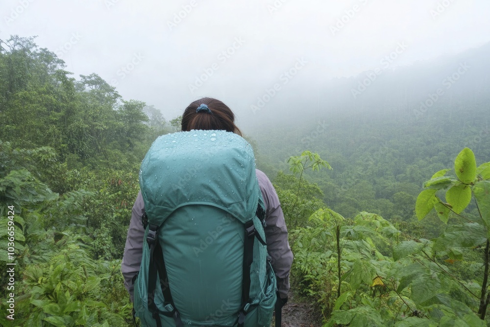 Embark on a monsoon hiking adventure through the dense rainforest, with mist enveloping you and raindrops dancing around as you explore the vibrant greenery and hidden wonders. Embark on a monsoon hiking adventure through the dense rainforest, with mist enveloping you and raindrops dancing around as you explore the vibrant greenery and hidden wonders.