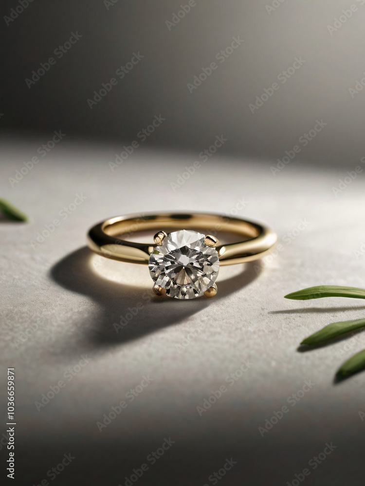Wedding ring adorned with a dazzling diamond. Wedding ring adorned with a dazzling diamond.