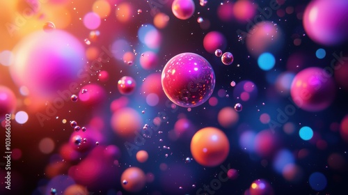 An abstract image showcasing a variety of colorful bubbles floating in space, blending vibrant pinks, oranges, and blues, creating a dreamy effect.