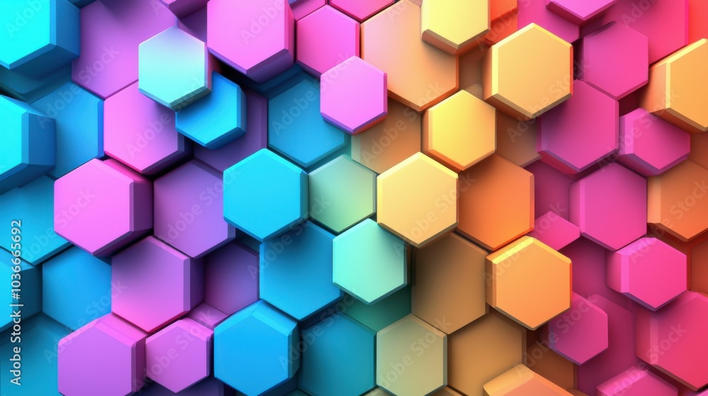 A vibrant and colorful geometric pattern showcasing hexagonal shapes in a mix of shades, creating a modern digital design with a textured appearance. A vibrant and colorful geometric pattern showcasing hexagonal shapes in a mix of shades, creating a modern digital design with a textured appearance.