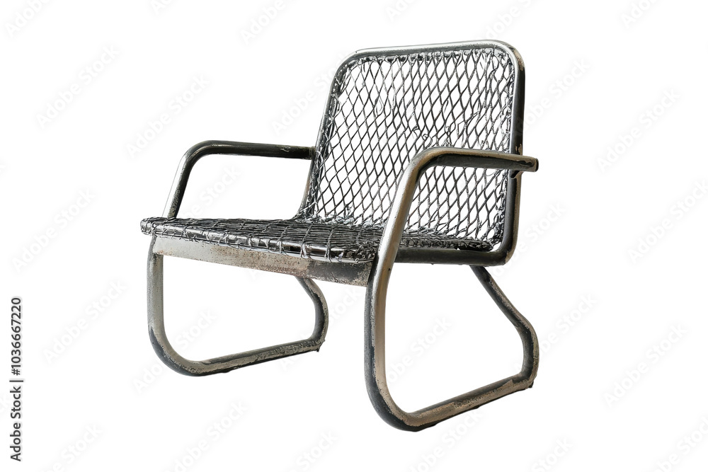 Stylish Metal Chair Isolated on a transparent Background Perfect for Modern Interior Design and Furniture Catalogs Stylish Metal Chair Isolated on a transparent Background Perfect for Modern Interior Design and Furniture Catalogs