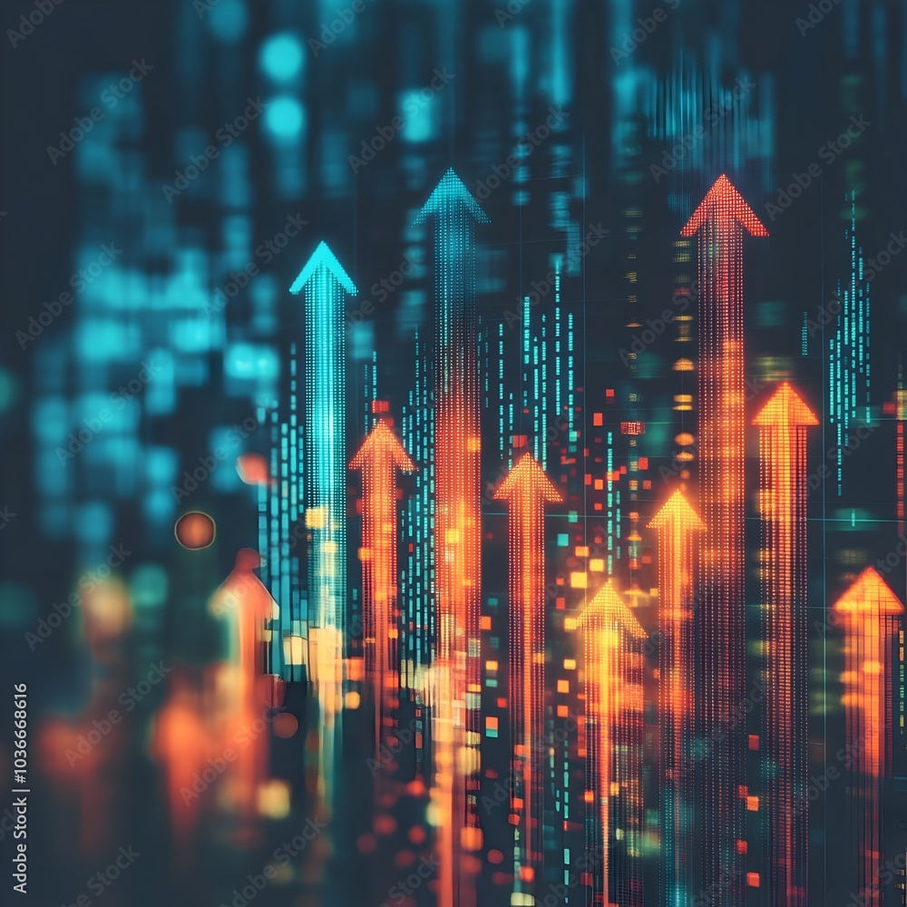 Vibrant Arrow Collage Design for Business Growth and Global Finance Trends Vibrant Arrow Collage Design for Business Growth and Global Finance Trends