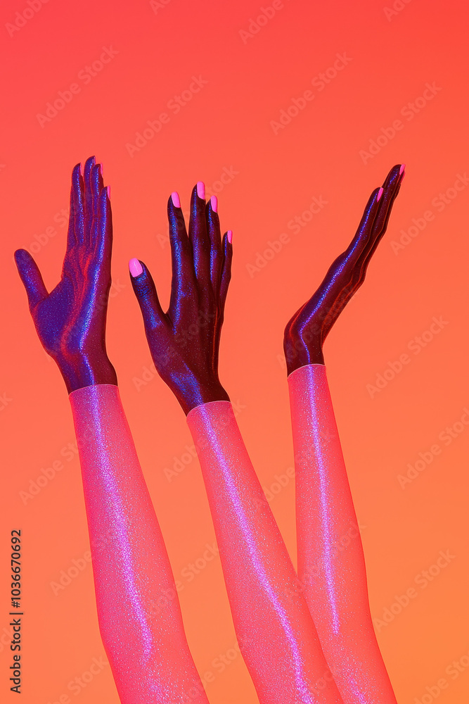 Vibrant Neon Art: An Abstract Exploration in Bright Colorful Expression Vibrant Neon Art: An Abstract Exploration in Bright Colorful Expression